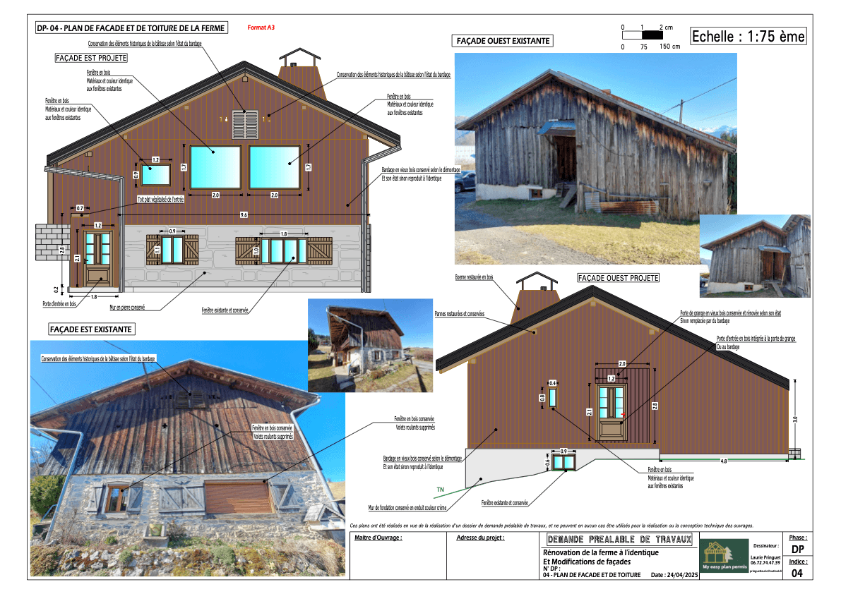 Déclaration Préalable - Rénovation de Ferme